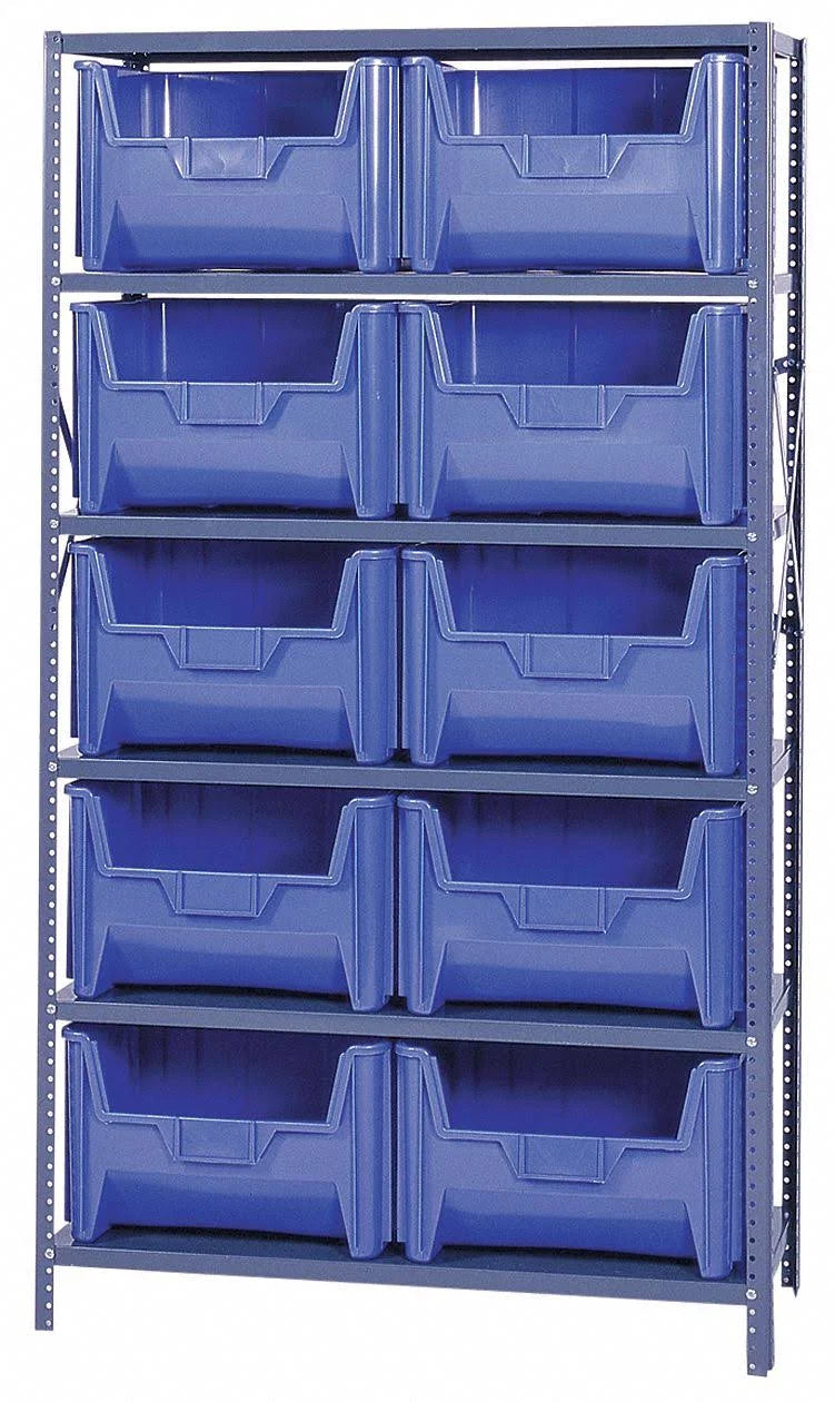 10 Bins Blue Bin Shelving U84006