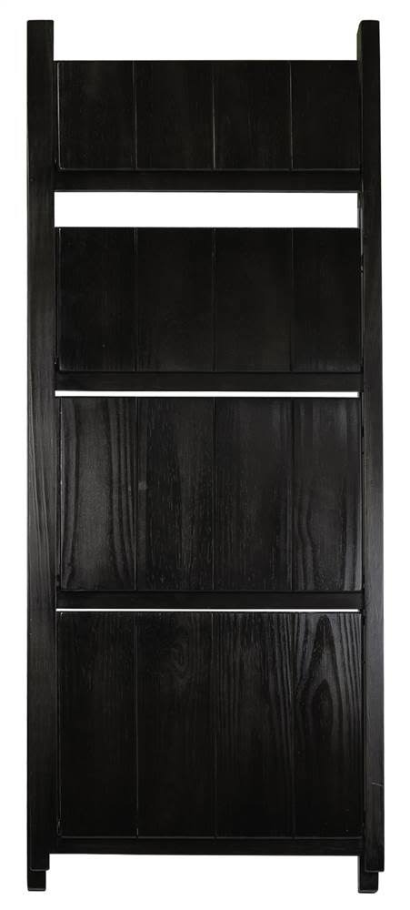 Black 4-Shelf Folding Bookcase O489003