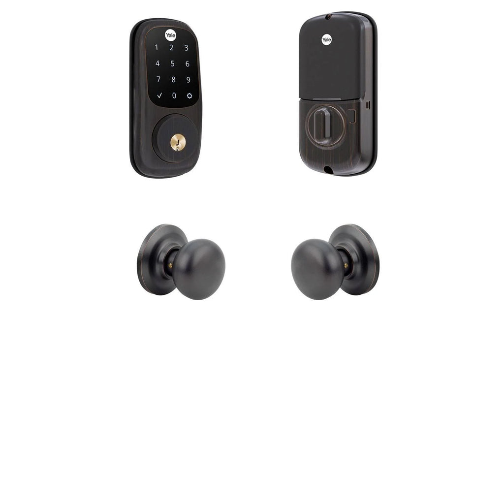 Satin Nickel Touchscreen Deadbolt with Knob Q6045