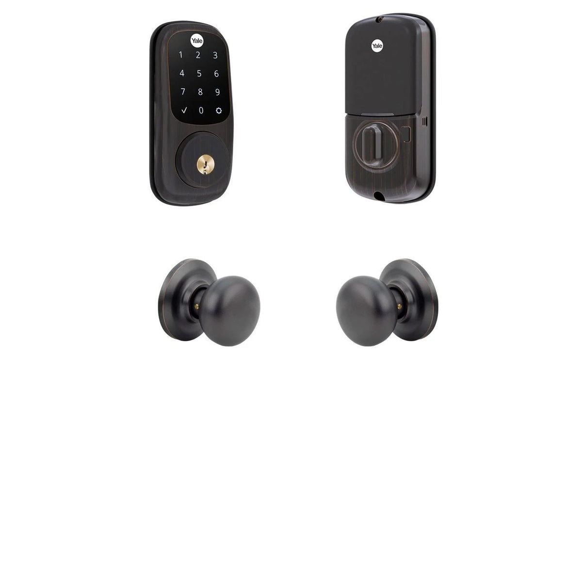 Satin Nickel Touchscreen Deadbolt with Knob Q6045