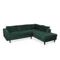 Green Velvet Corner Sectional Sofa P644849