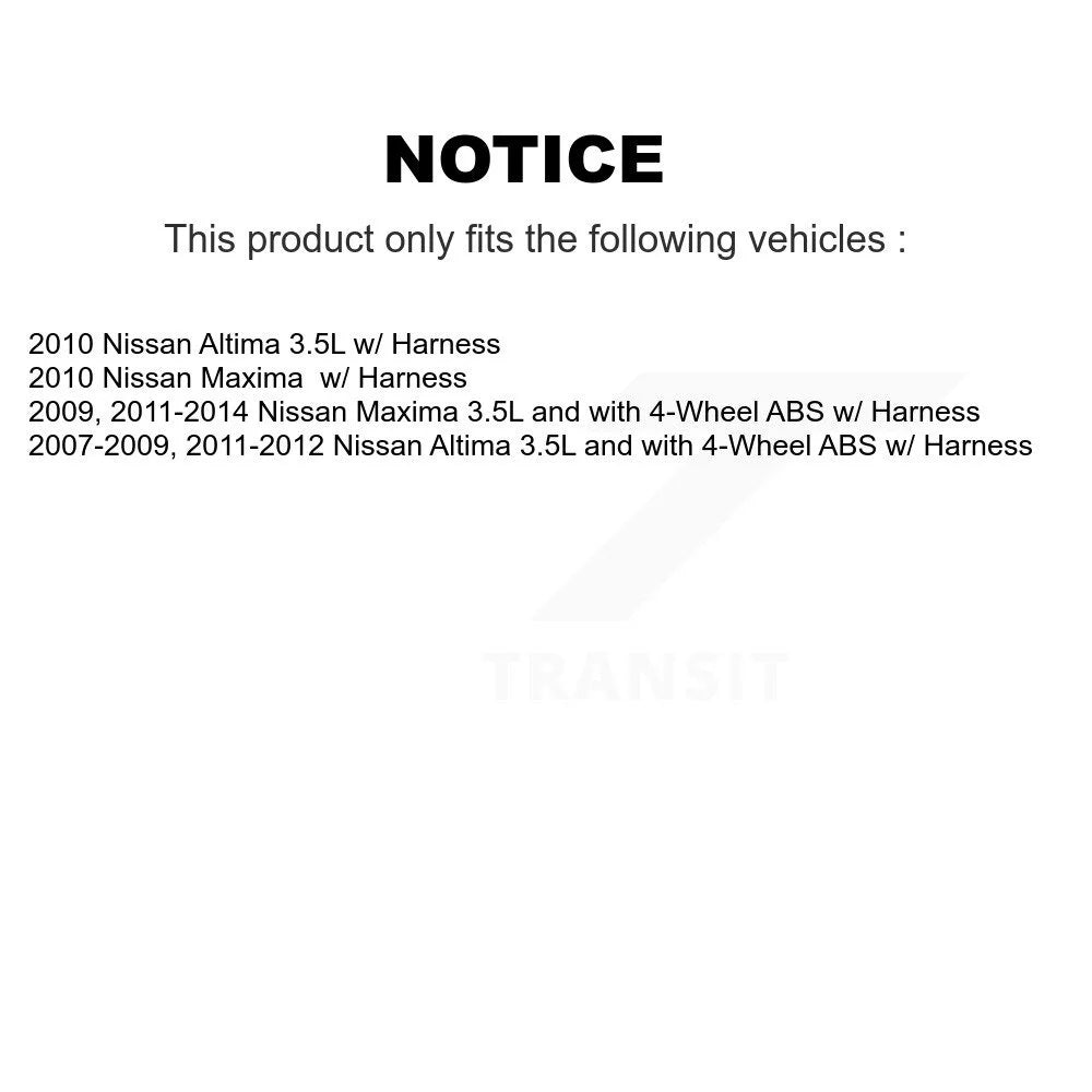 Front Wheel Hub Bearing And ABS Sensor Kit L5314