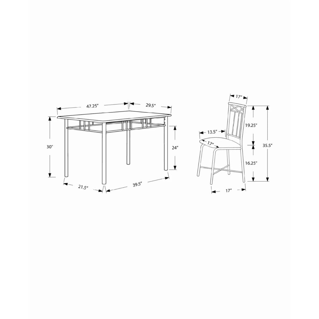 5-Pieces Cappuccino Marble Dining Set O997