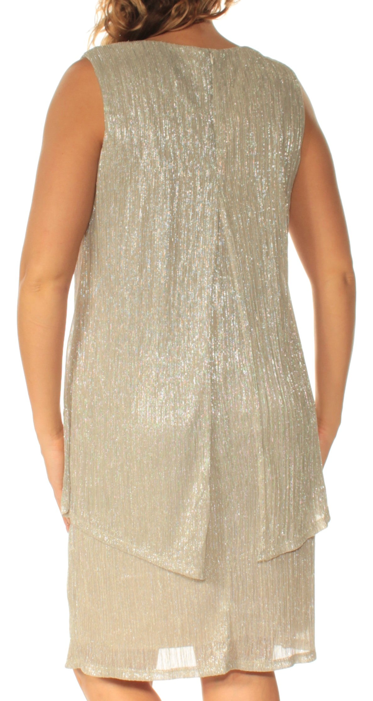 Silver Beaded Shift Dress D59929