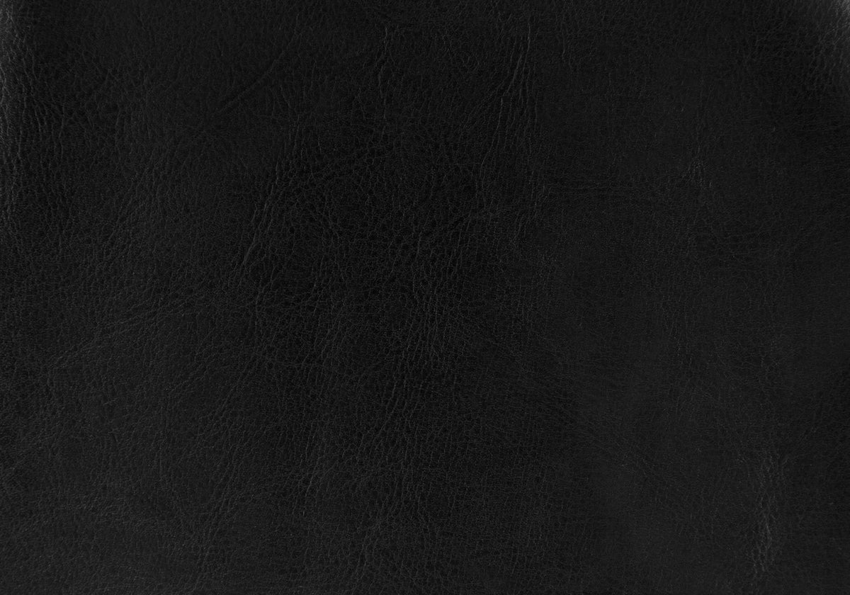 Black Foam Solid Wood Leather-Look Accent Chair I780316