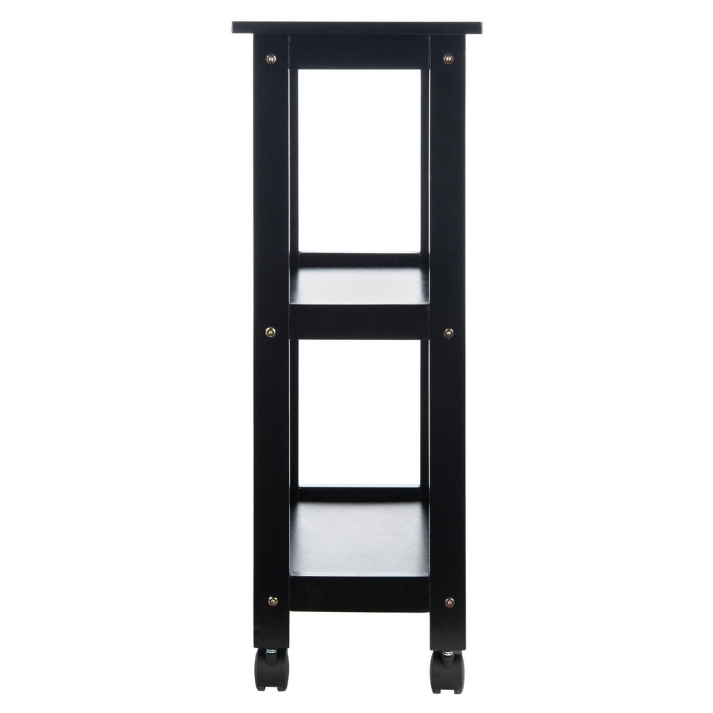 Black 2 Shelf Kitchen Cart S4166