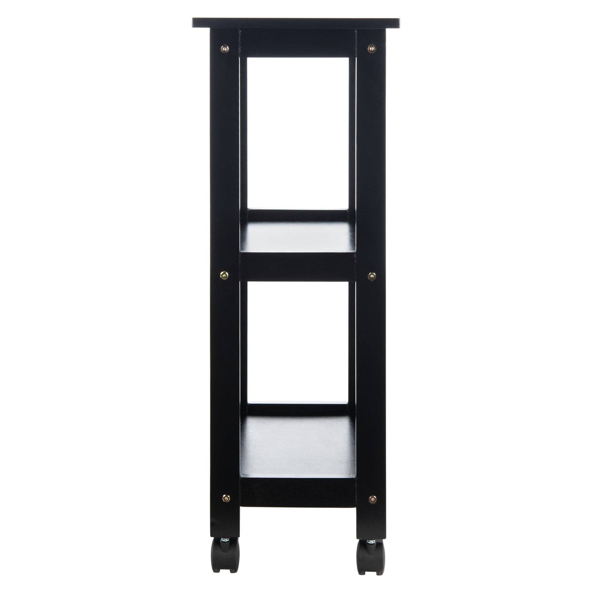 Black 2 Shelf Kitchen Cart S4166