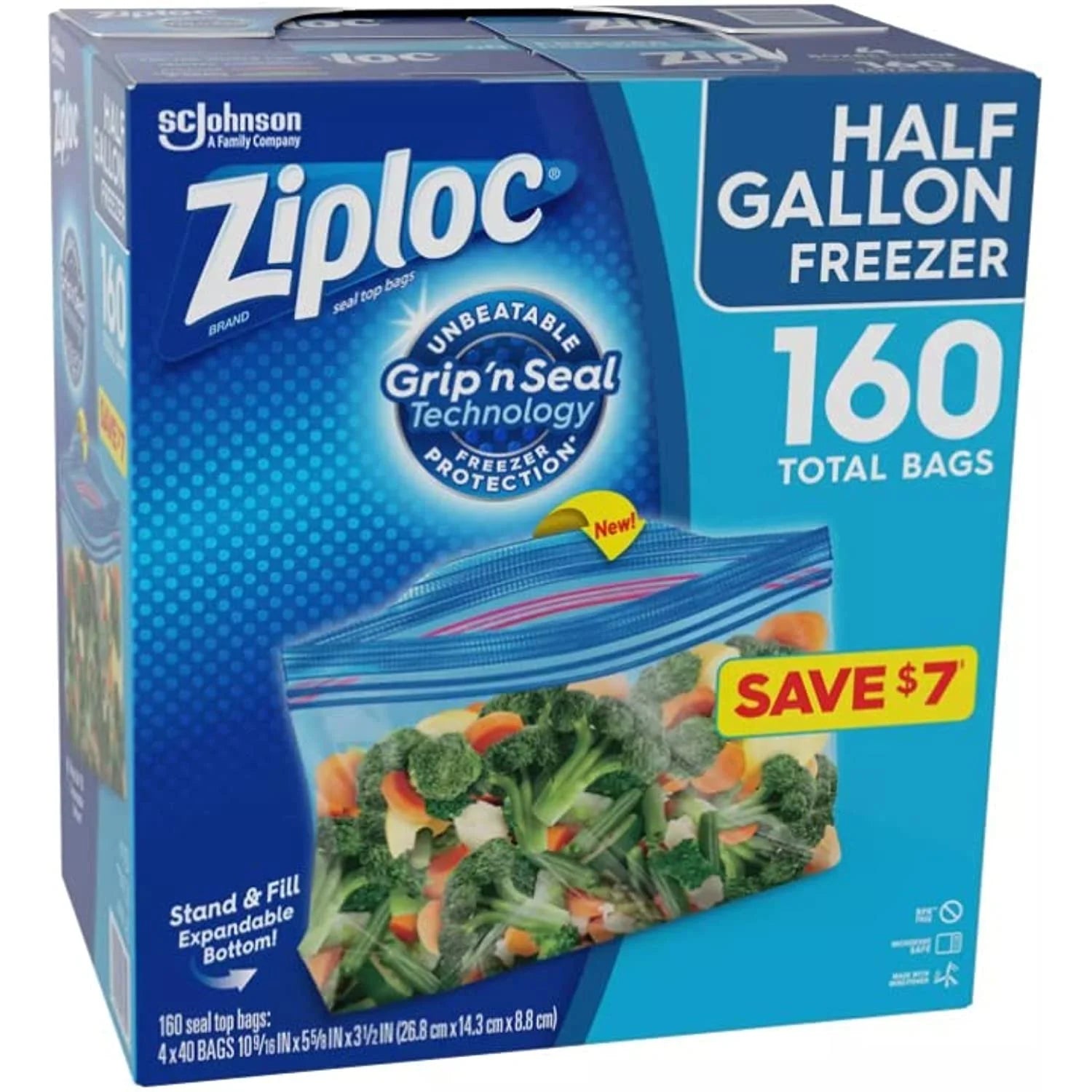 160 Count Freezer Bags B457039