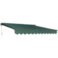 Green Half Cassette Housing Motorized Retractable Awning Patio Cover 20x10 I229081