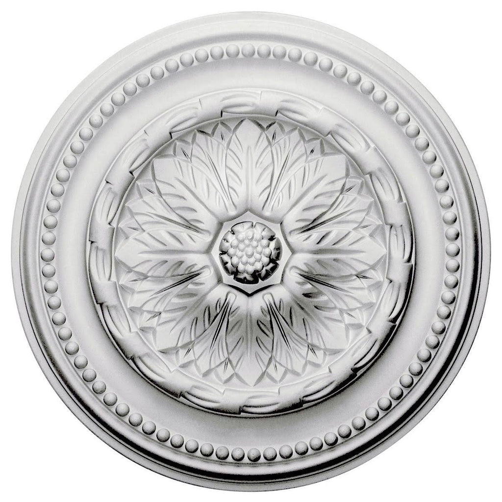 15 3/4 inch x 1 7/8 inch Ceiling Medallion Hand-Painted Pewter O6847