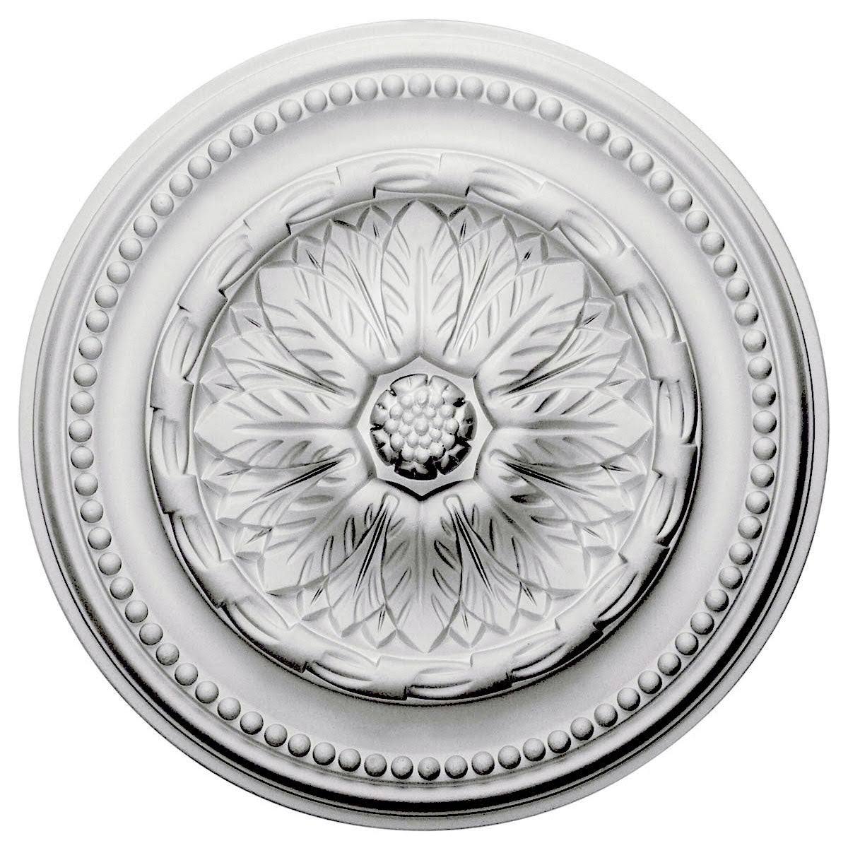15 3/4 inch x 1 7/8 inch Ceiling Medallion Hand-Painted Pewter O6847