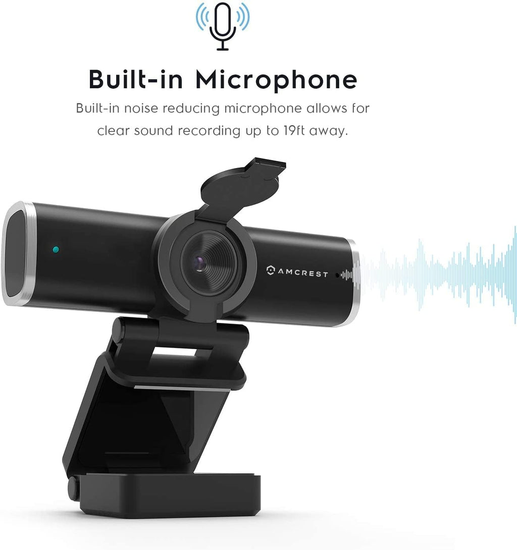 4-Megapixel USB Webcam with Microphone & Privacy Cover, Pack of 2 P459291