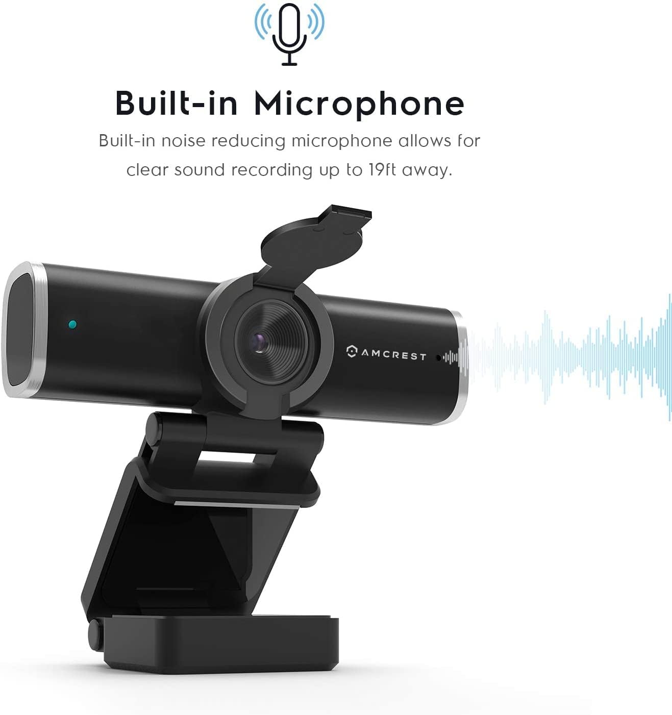 4-Megapixel USB Webcam with Microphone & Privacy Cover, Pack of 2 P459291