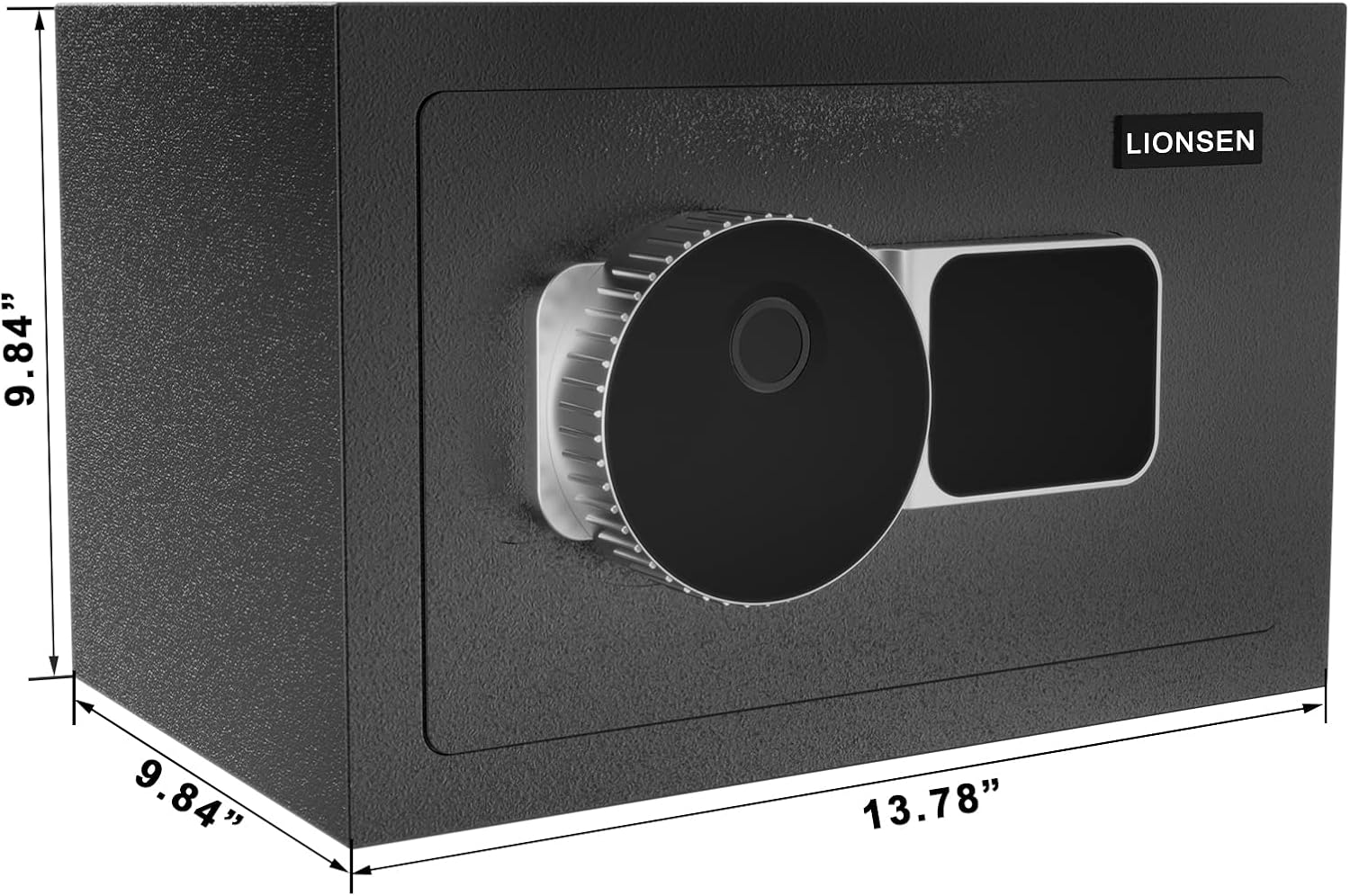 0.7 Cubic Feet Biometric Fingerprint Steel Home Safe B466