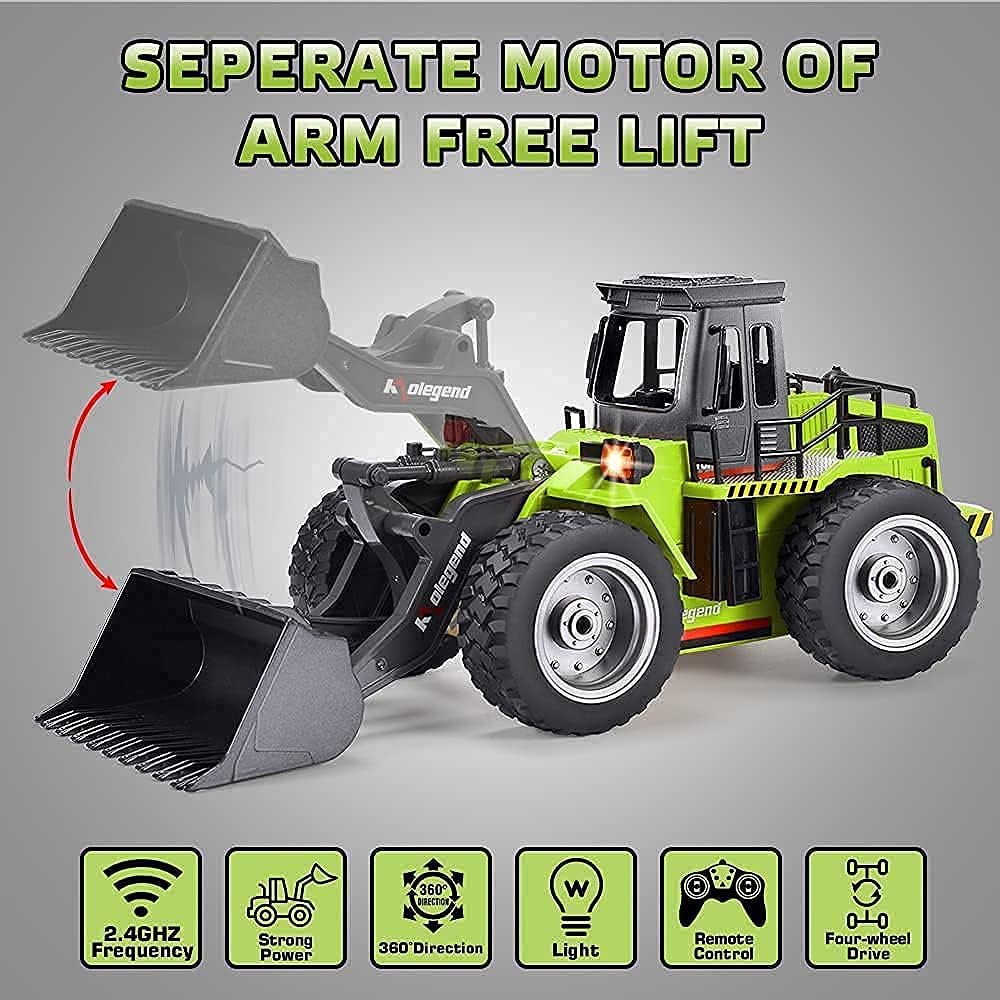 1/18 Scale RC Construction Metal Front Loader 4WD Truck with Rechargeable Battery F806