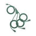 25 FT Outdoor Extension Cord with 3 Outlets, 16 AWG 3 Prong Grounded Green Power Cord C709789