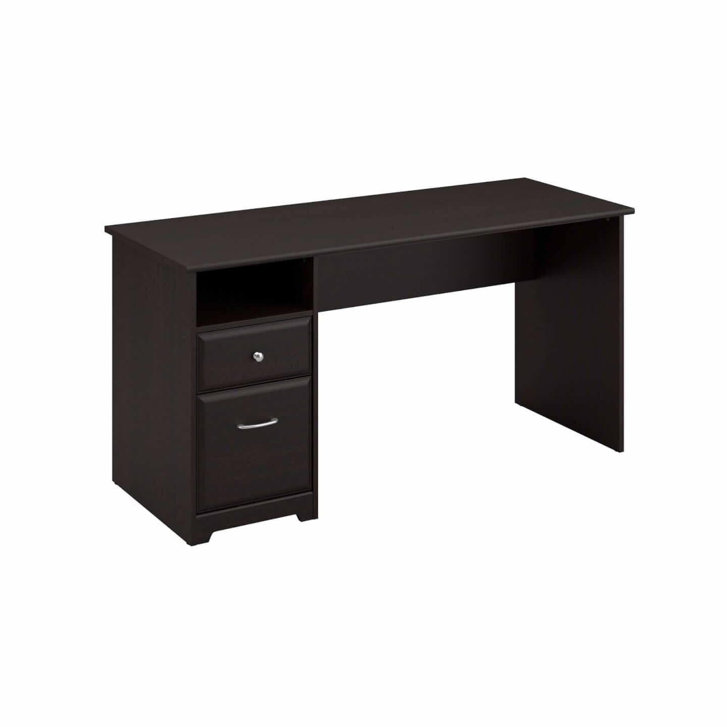 60W Computer Desk with Drawers in Espresso Oak X90155