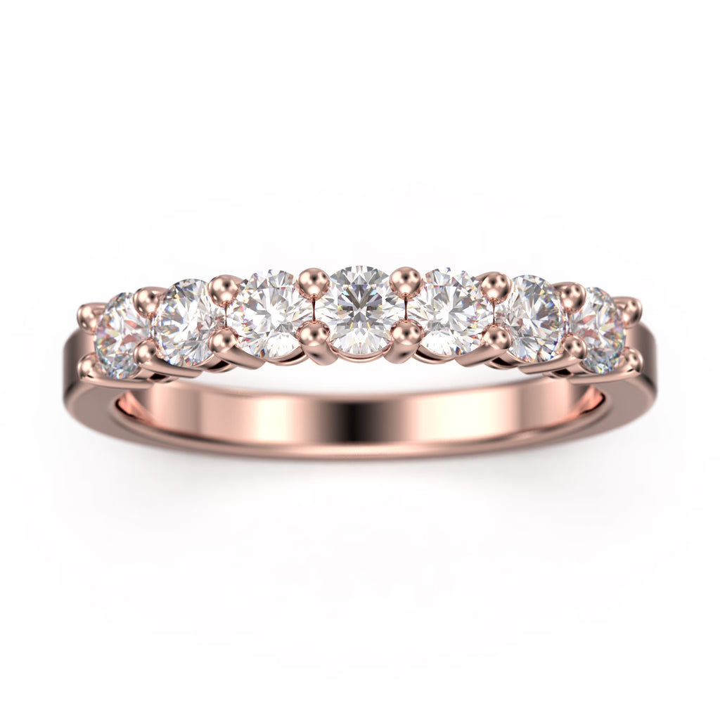 18K Rose Gold Over Silver Diamond Moissanite Ring X217978