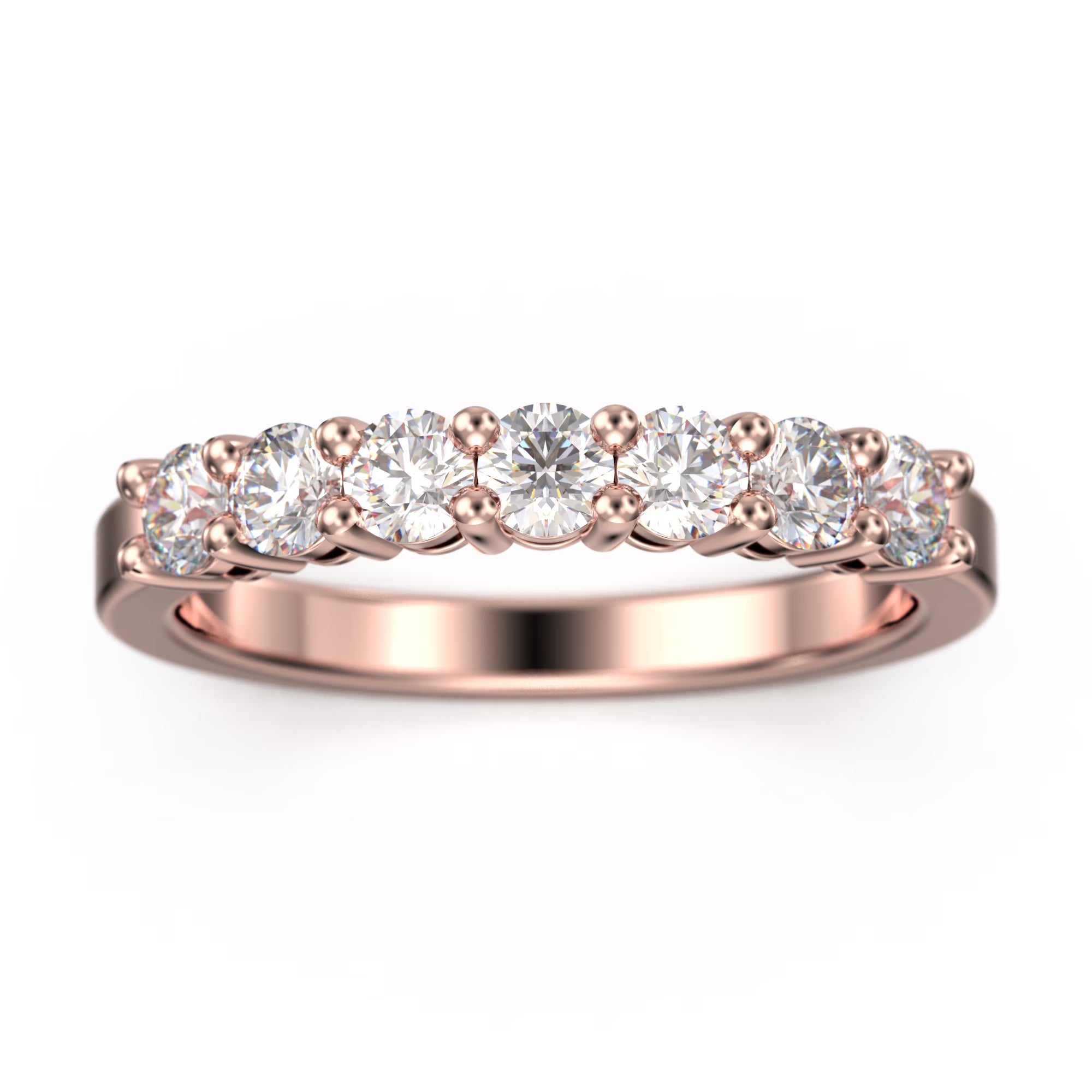 18K Rose Gold Over Silver Diamond Moissanite Ring X217978