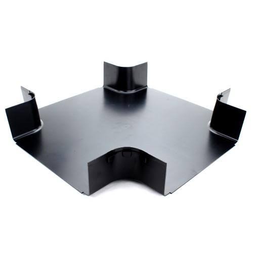 Black ABS Plastic Cable Raceway Cross Fitting X653