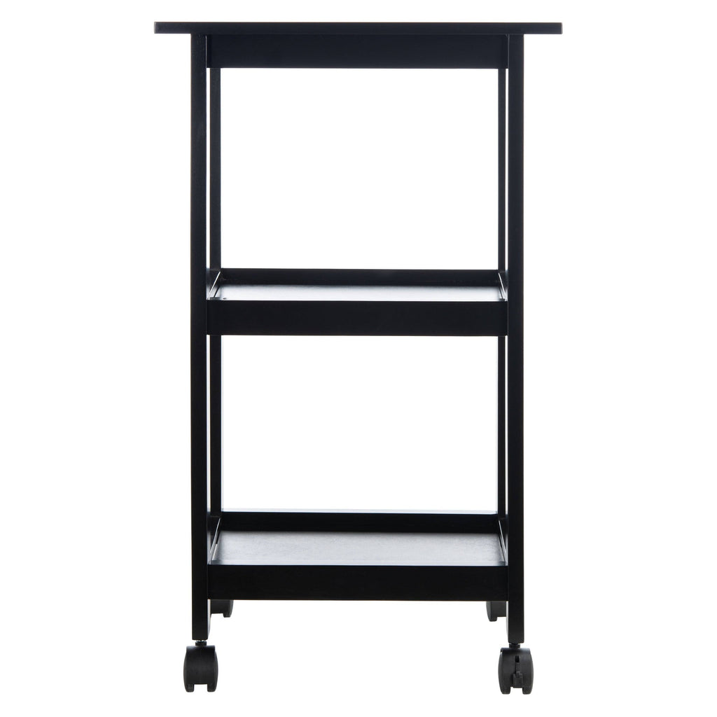 Black 2 Shelf Kitchen Cart S4166