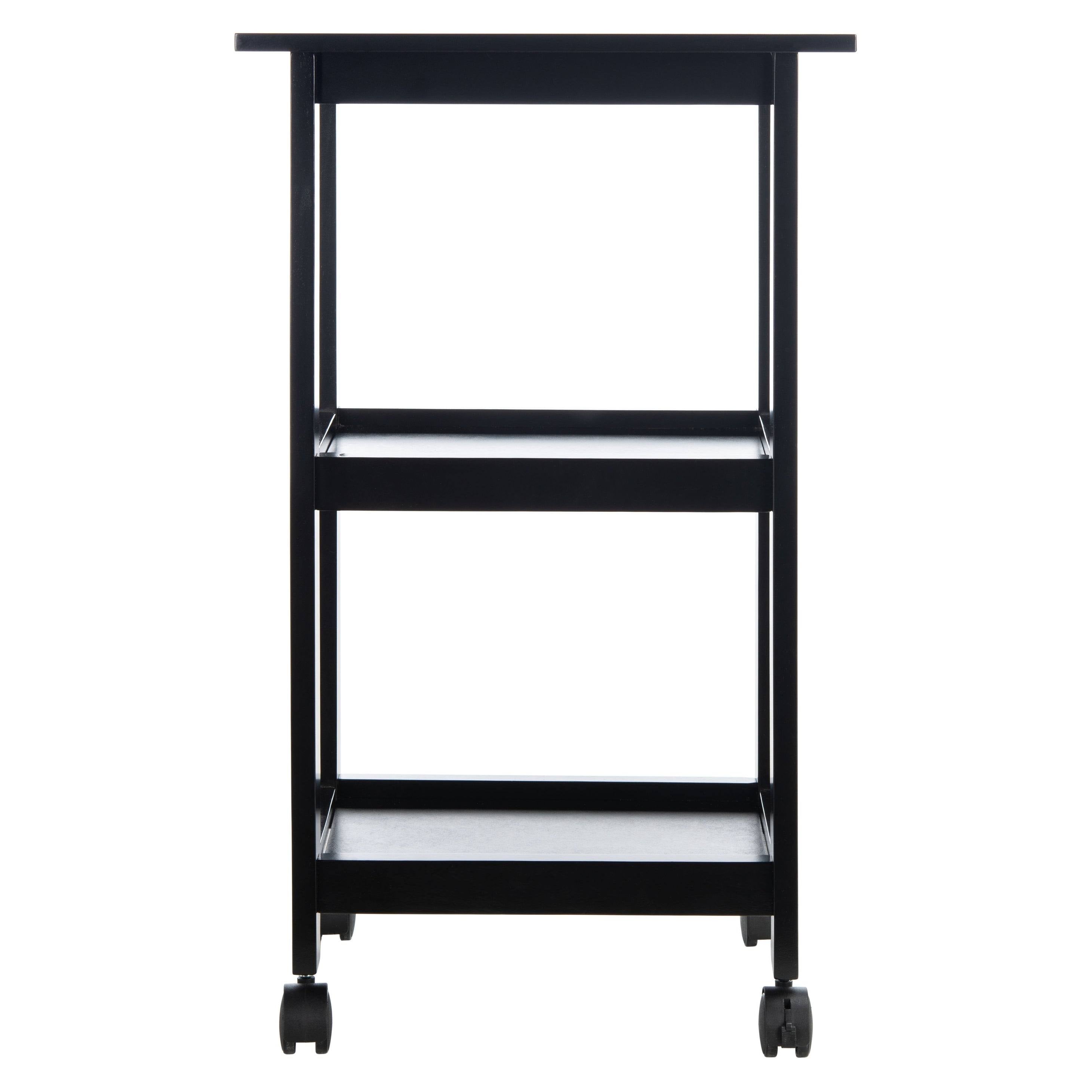 Black 2 Shelf Kitchen Cart S4166