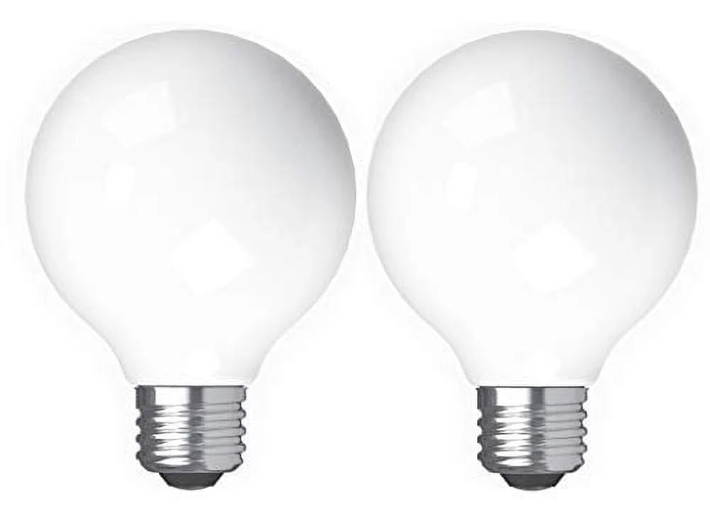 2-Pack 5.5-Watt LED Soft White Dimmable G25 Light Bulbs F5000