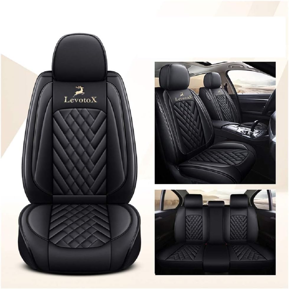 Red 5 Seats Full Set Car Seat Covers Q634901