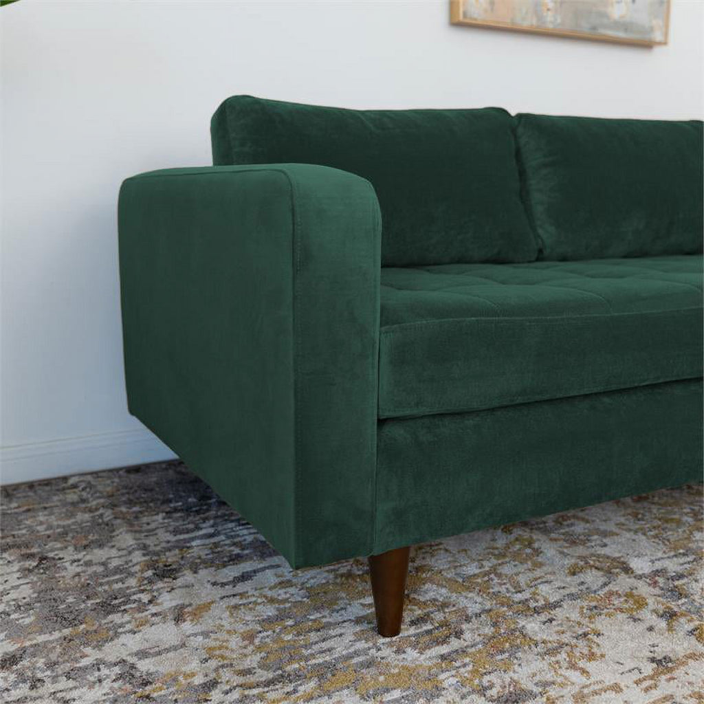 Green Velvet Corner Sectional Sofa P644849