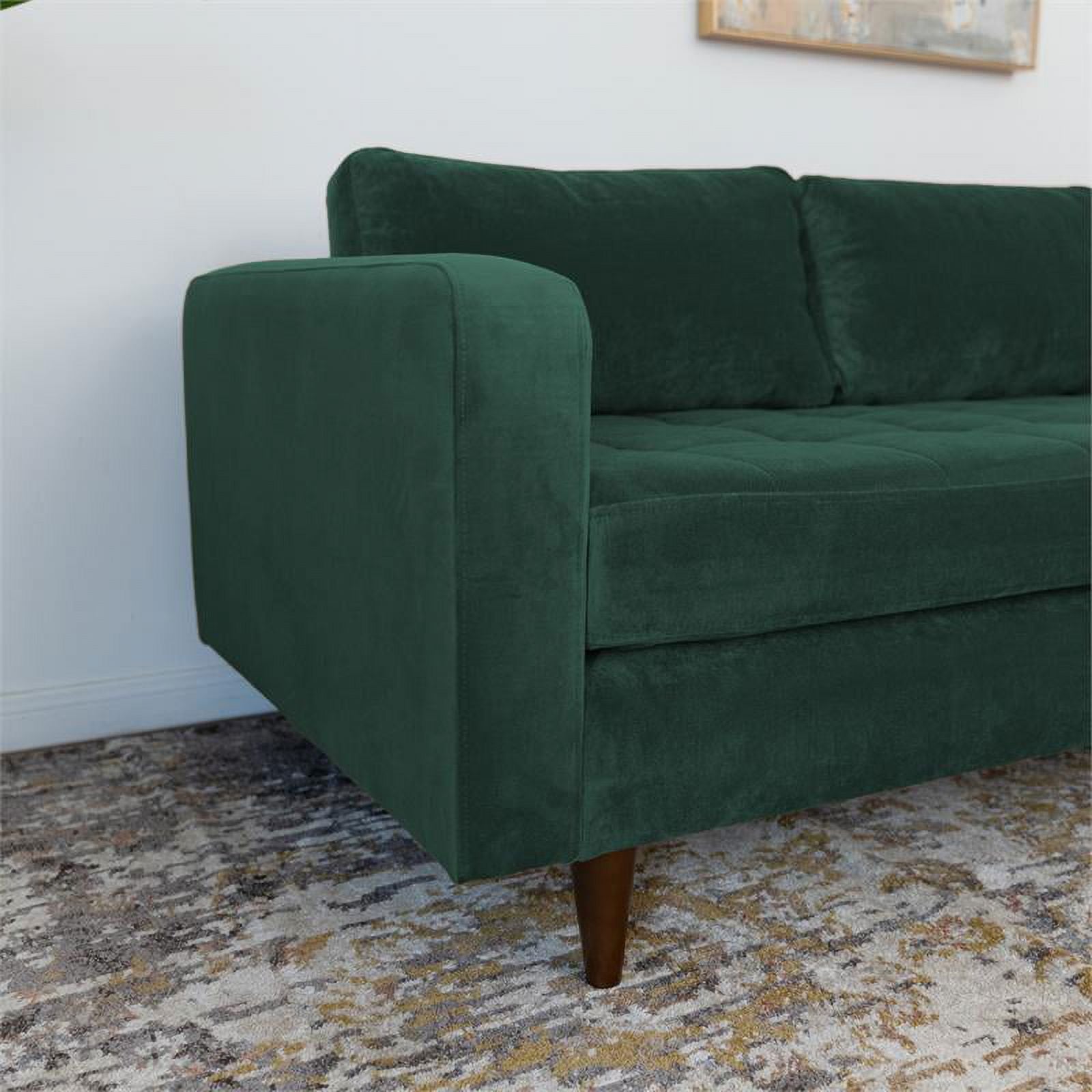 Green Velvet Corner Sectional Sofa P644849