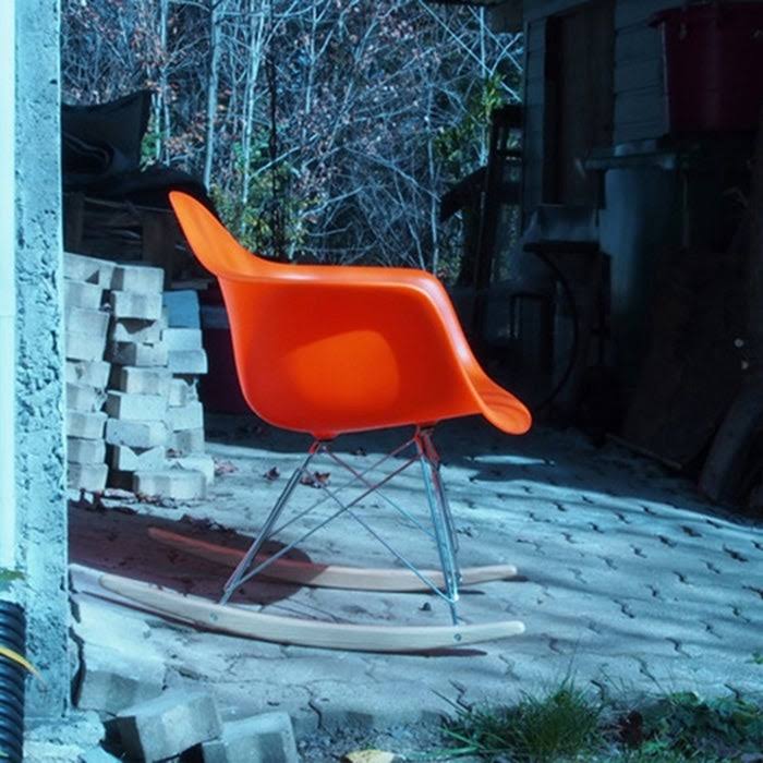 Light Gray Rocking Chair H5396
