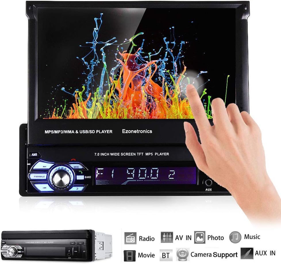 Single Din Flip Touch Screen Stereo Car Radio Receiver with USB/SD, MP4/MP5 Player, Pack of 2 S4319