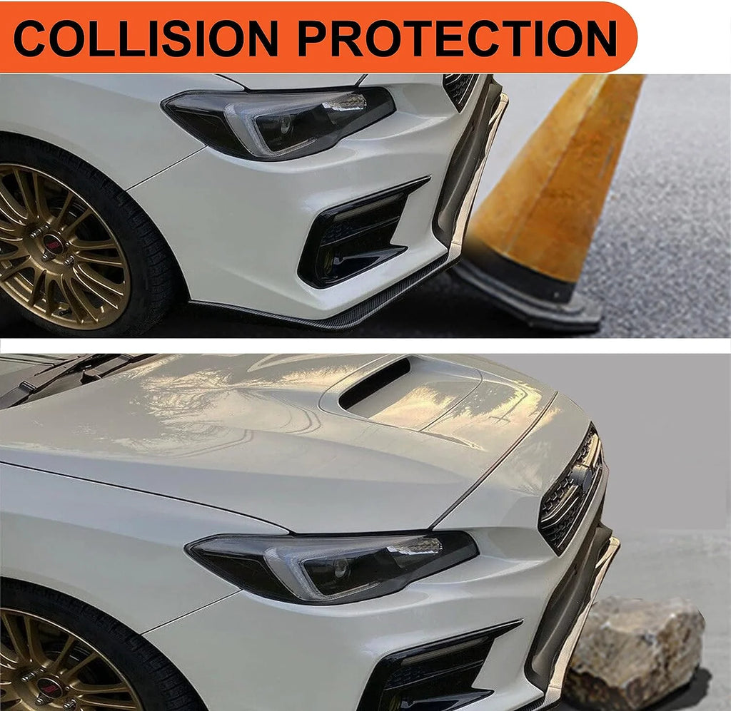 Carbon Fiber Look Front Bumper Lip Spoiler Splitter Side Body Kit Q42452