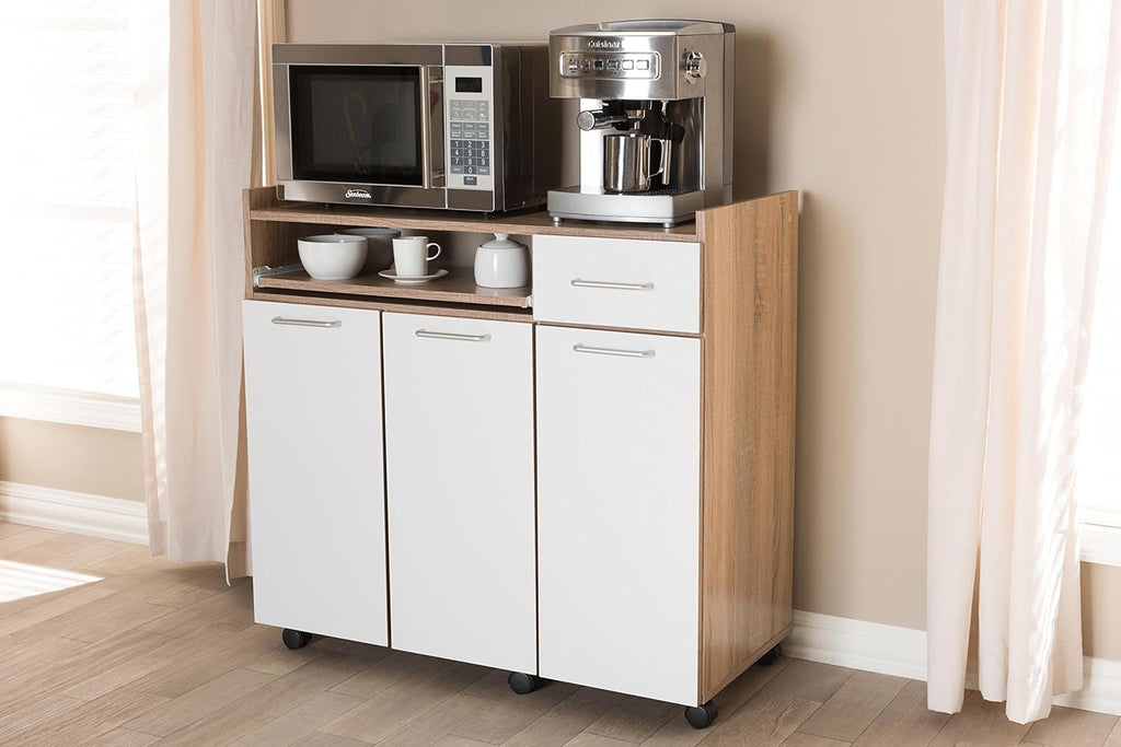White/Oak Brown Kitchen Cabinet I7124