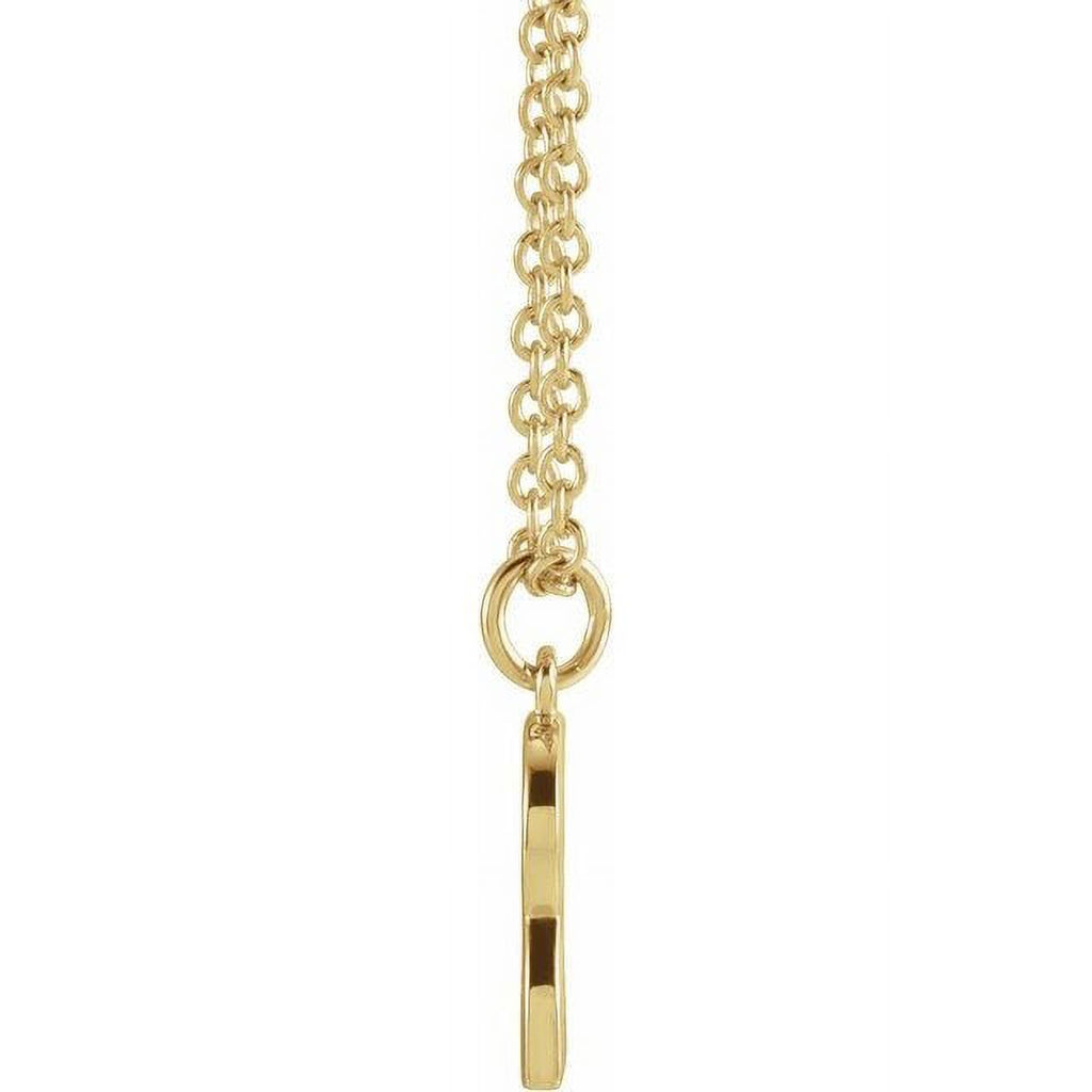 18K Yellow Gold-Plated Sterling Silver Initial S Dangle 18" Necklace F111822
