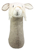 Large Handmade Organic Camelid Llama Head Wall Decor S6398