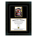 Black Diploma Frame with 5x7 Photo and Double Matting S9148