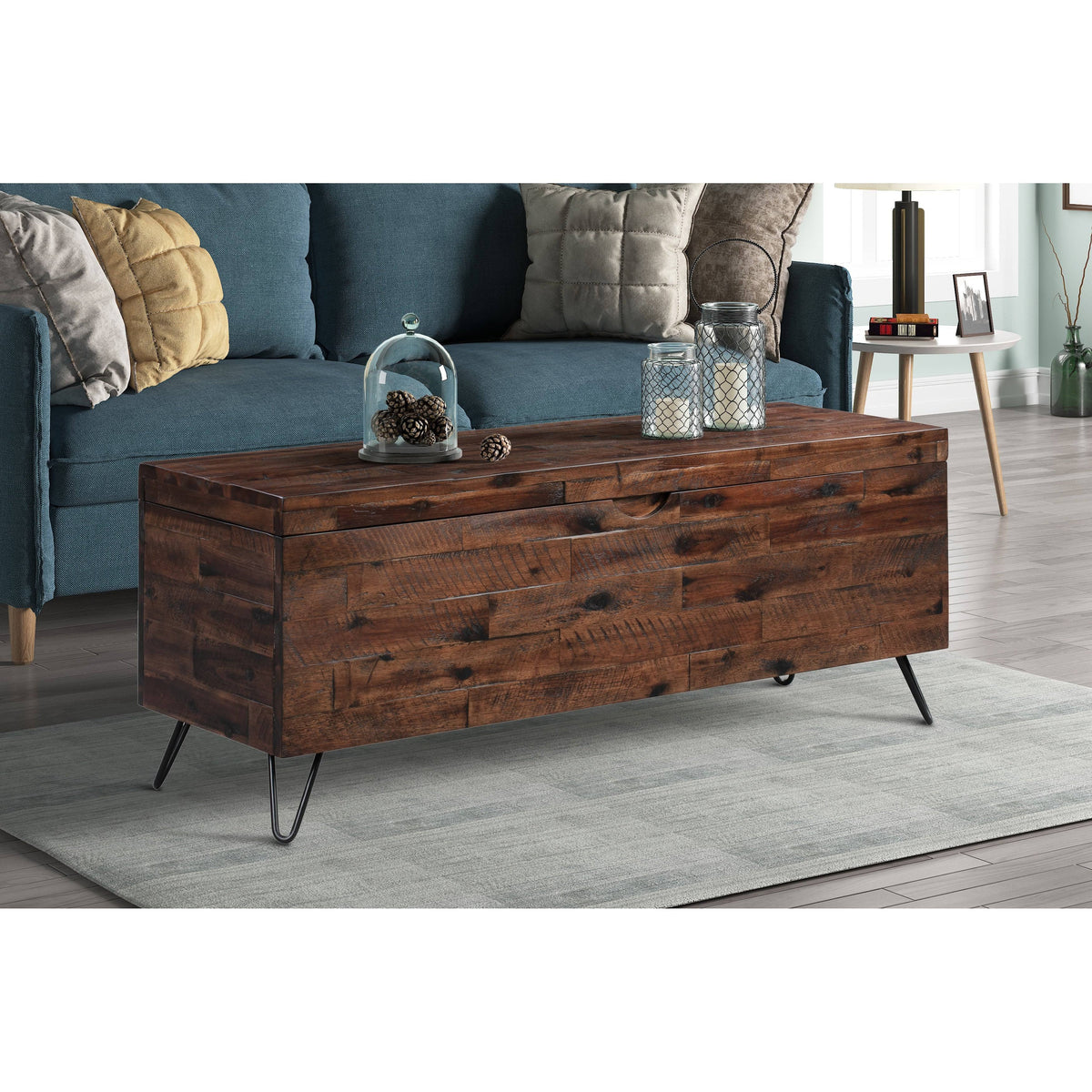Acacia Wood Storage Bench T590