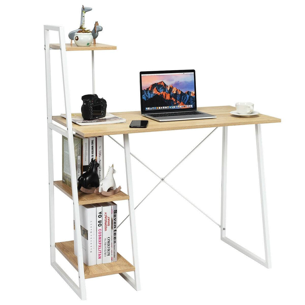 4 Tier Shelves Computer Desk X319