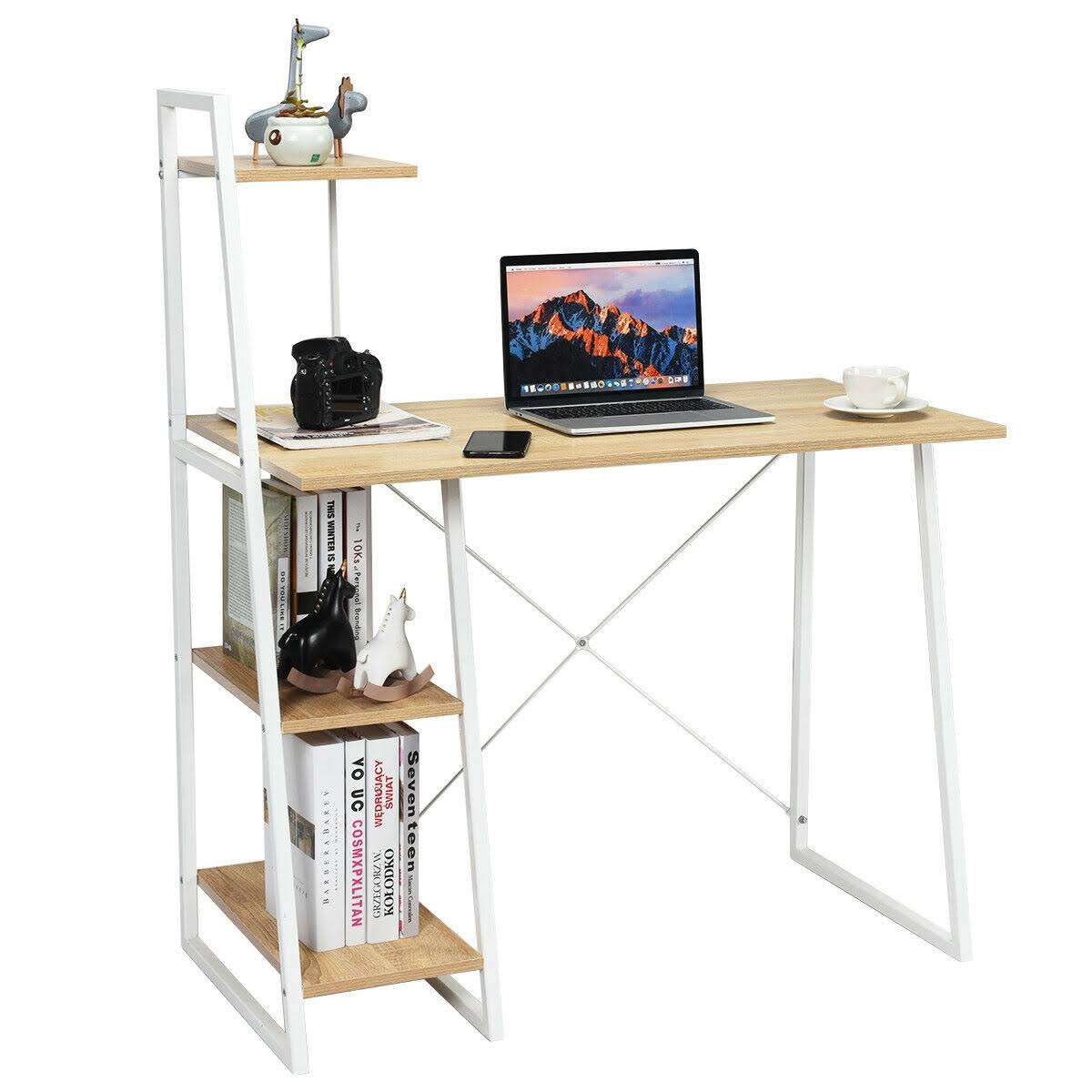 4 Tier Shelves Computer Desk X319