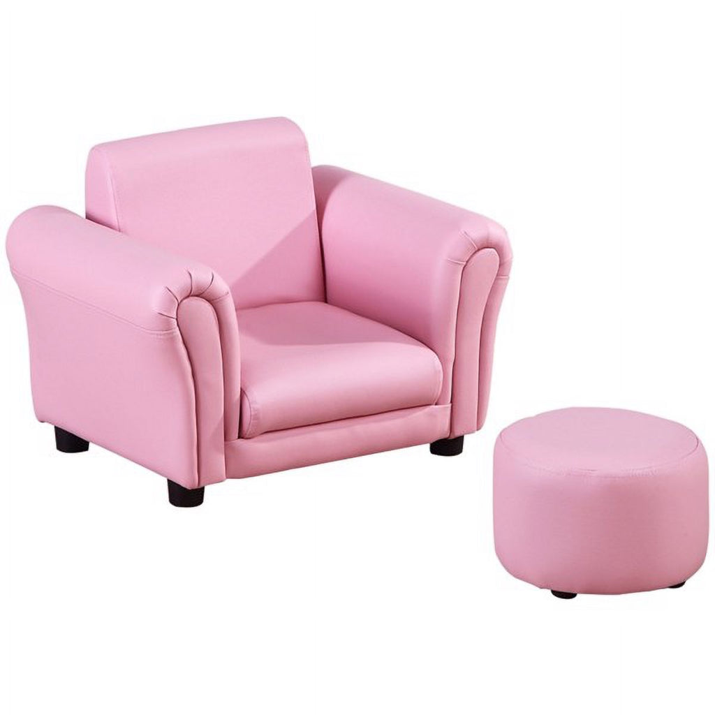 Pink Children's Feet Sofa Set with All Wood Frame Bottom Anti slip Q543