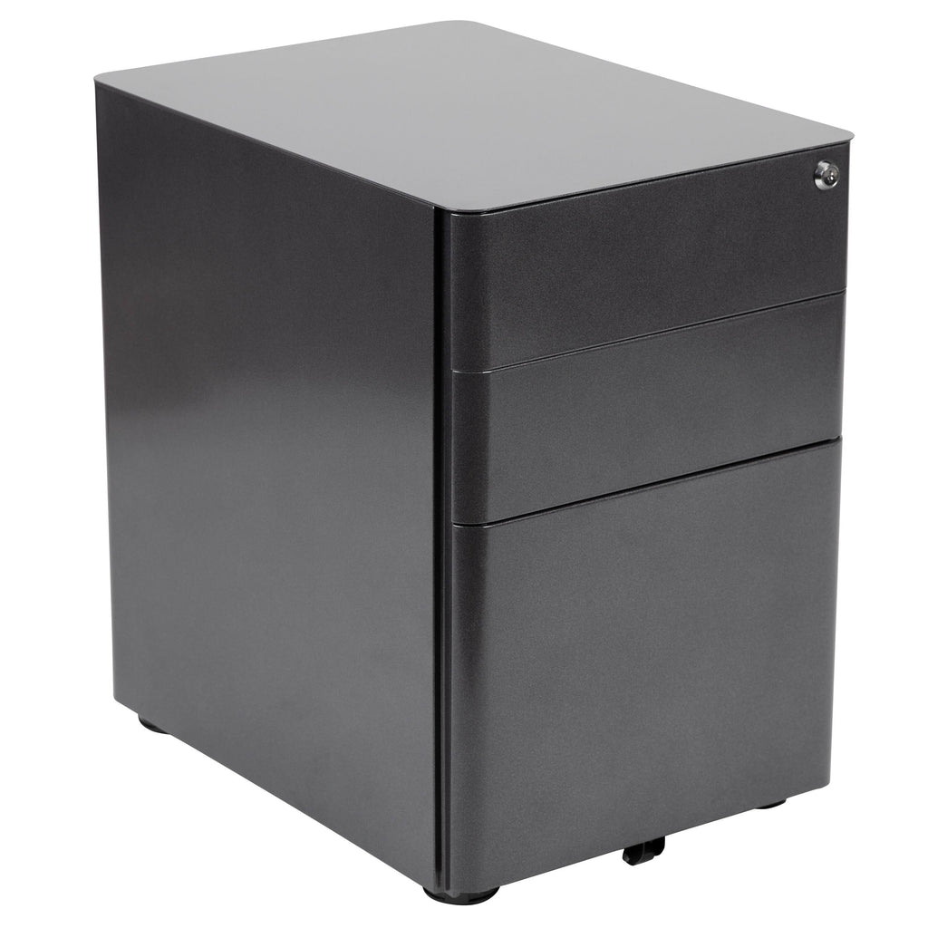 White 3-Drawer Locking Filing Cabinet Z937911