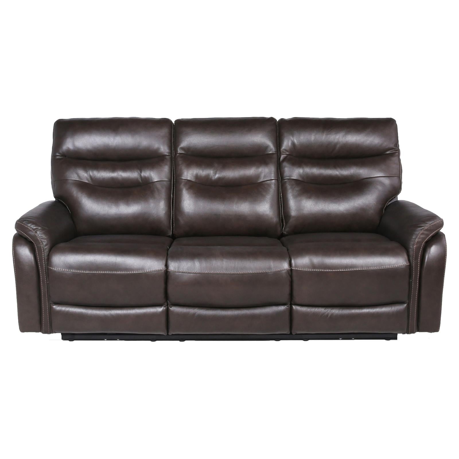 Dark Brown Leather Power Recliner Sofa B38881