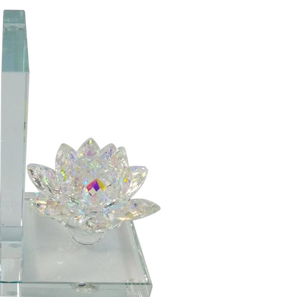 Rainbow Crystal Lotus Bookends F122