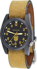 Black Coyote Survival Leather Watch O977986