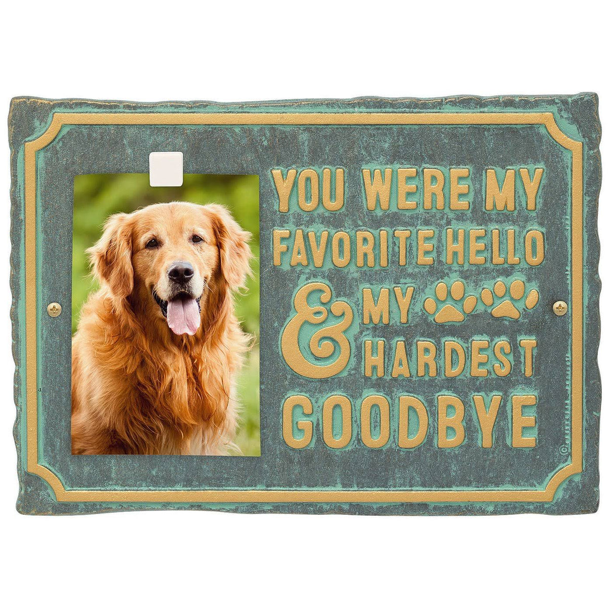 Pet Memorial Photo Wall Sign with Paw Prints and Picture Clip G794970