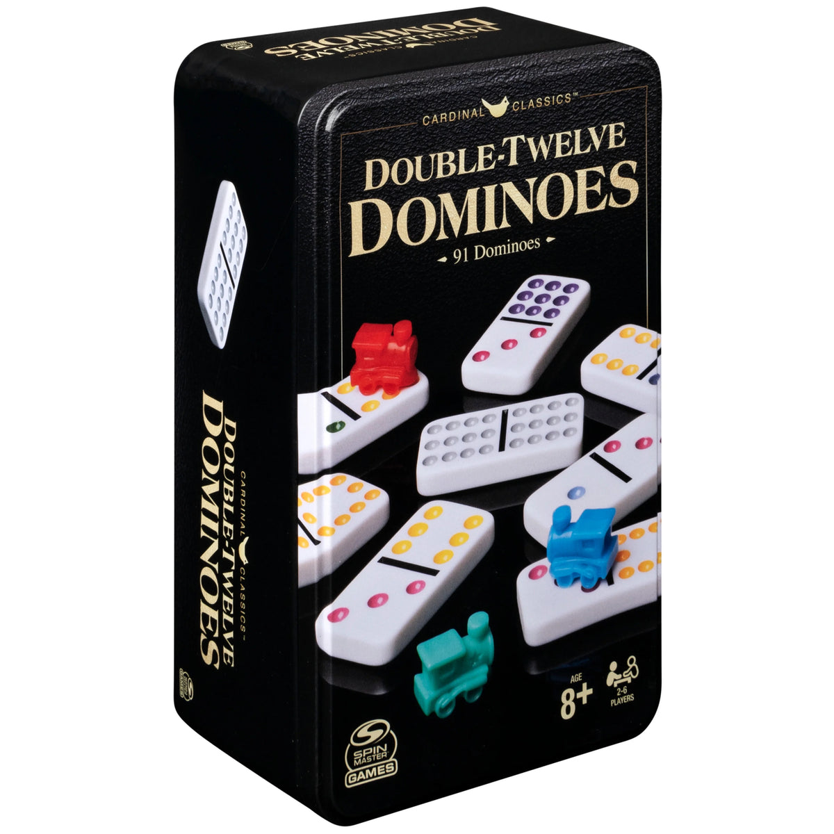 Double Twelve Dominoes Set in Storage Tin D371
