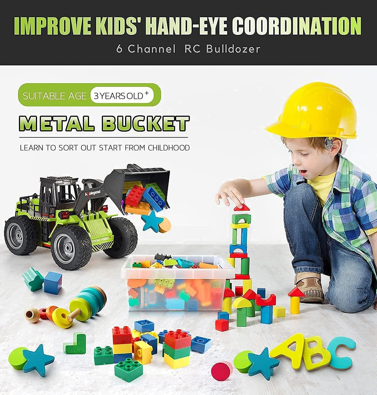 1/18 Scale RC Construction Metal Front Loader 4WD Truck with Rechargeable Battery F806