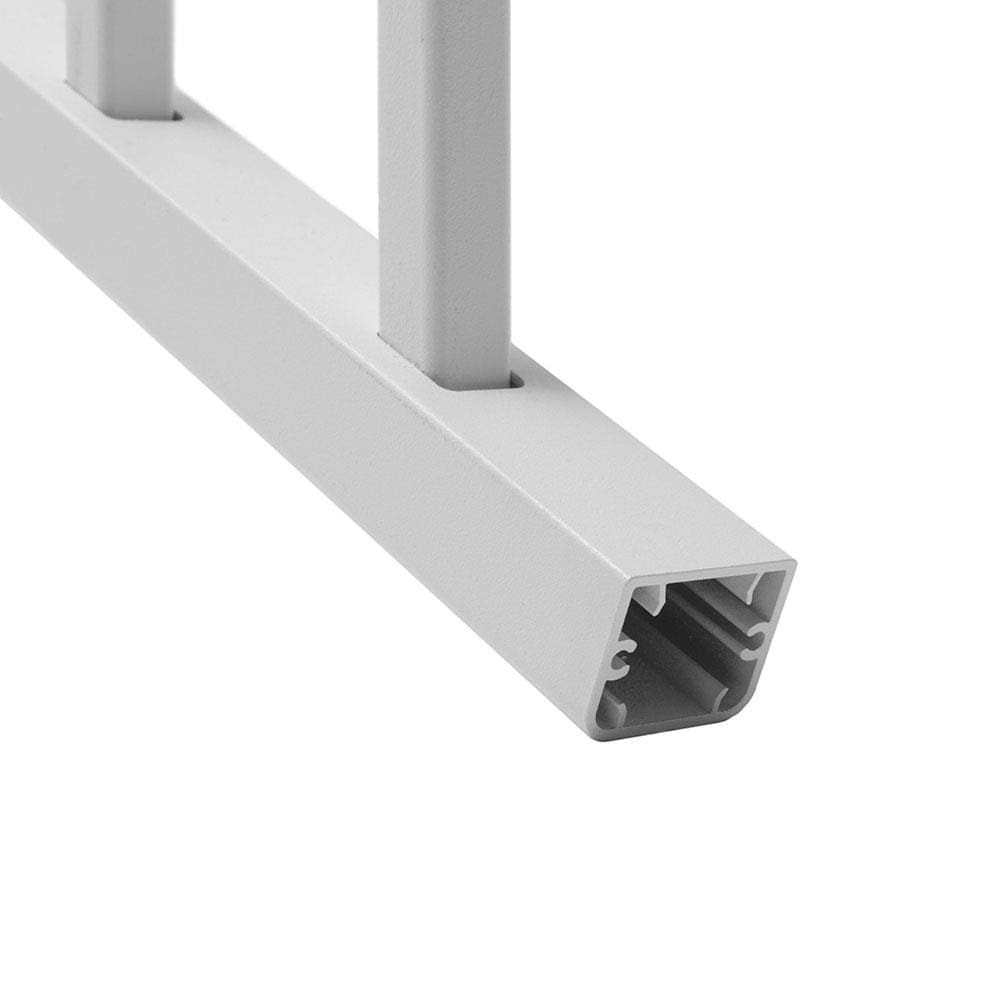 Textured White Aluminum Deck Stair Rail Kit M5577