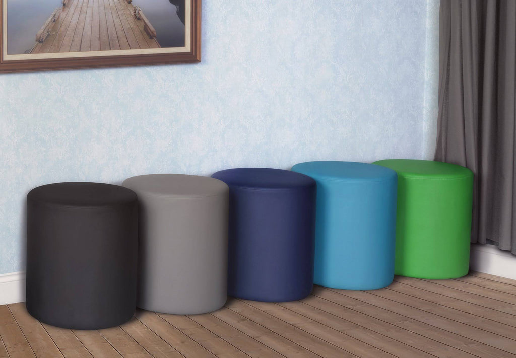 Naval Blue Round Ottoman J1237